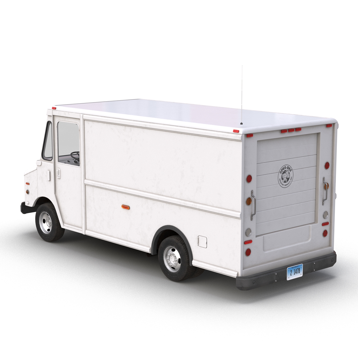 Post Office Truck Rigged 3D model