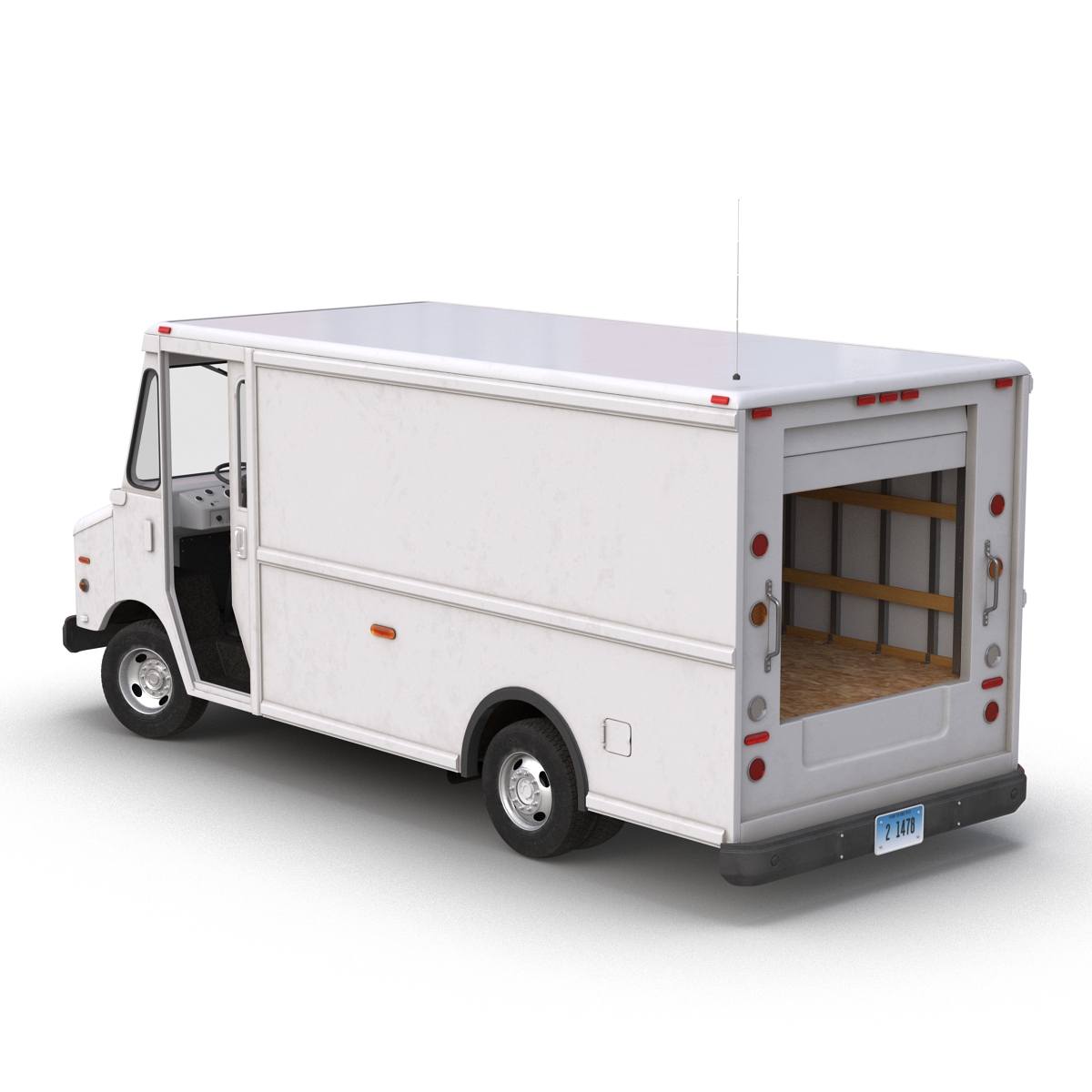 Post Office Truck Rigged 3D model