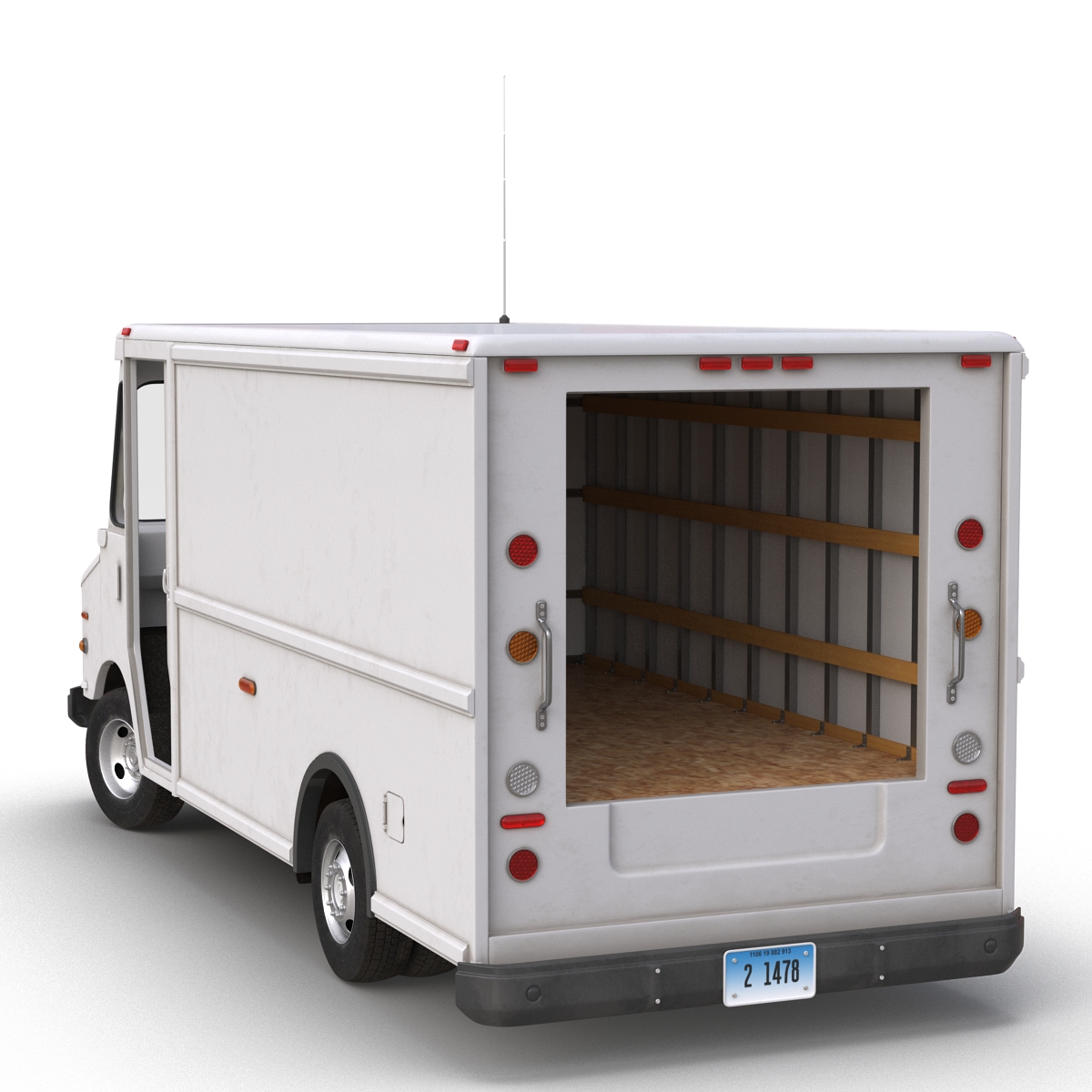 Post Office Truck Rigged 3D model