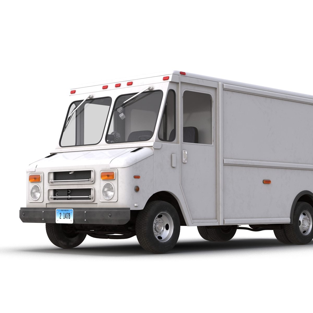 Post Office Truck Rigged 3D model