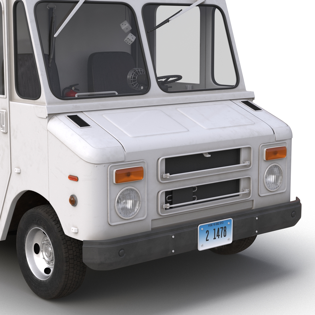 Post Office Truck Rigged 3D model