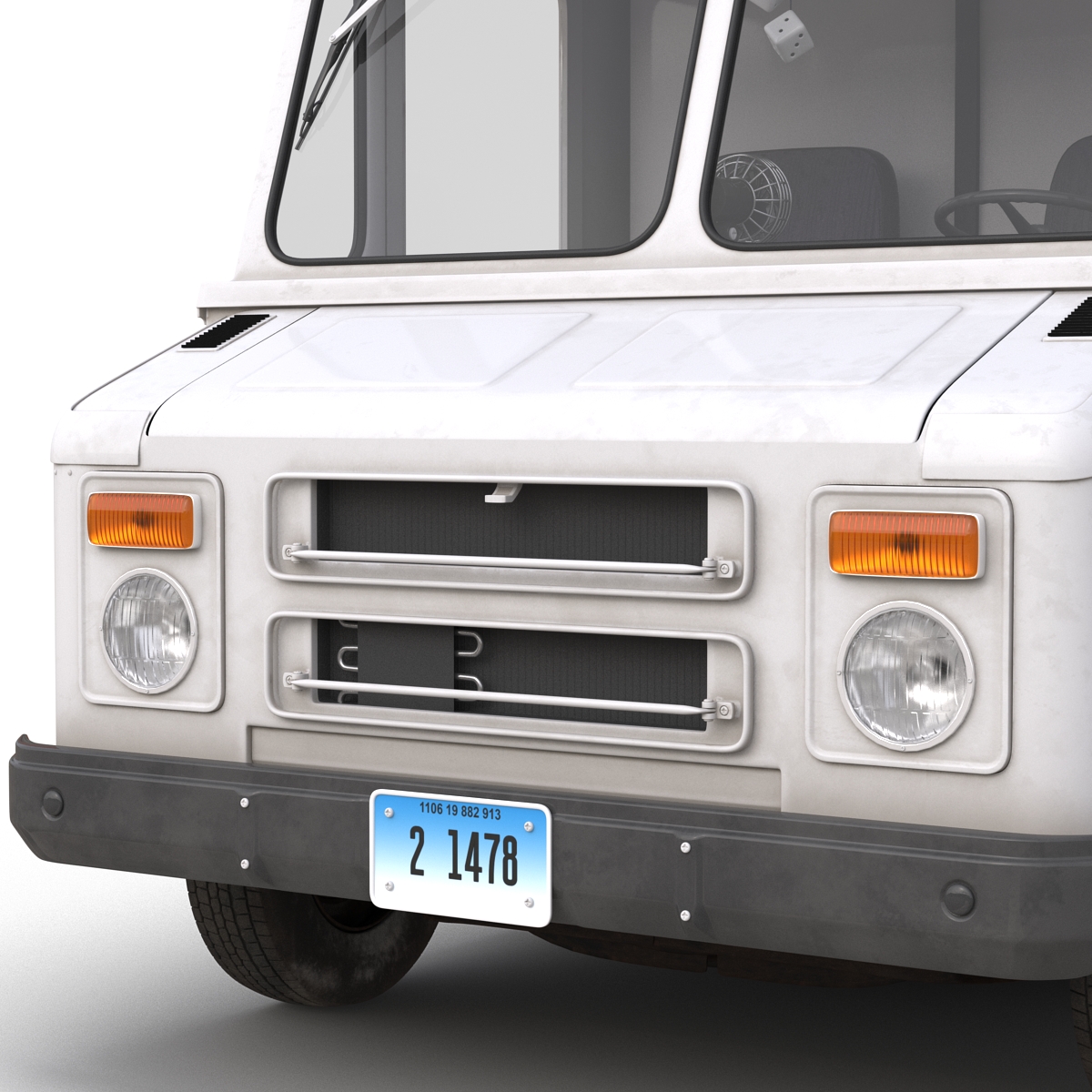 Post Office Truck Rigged 3D model