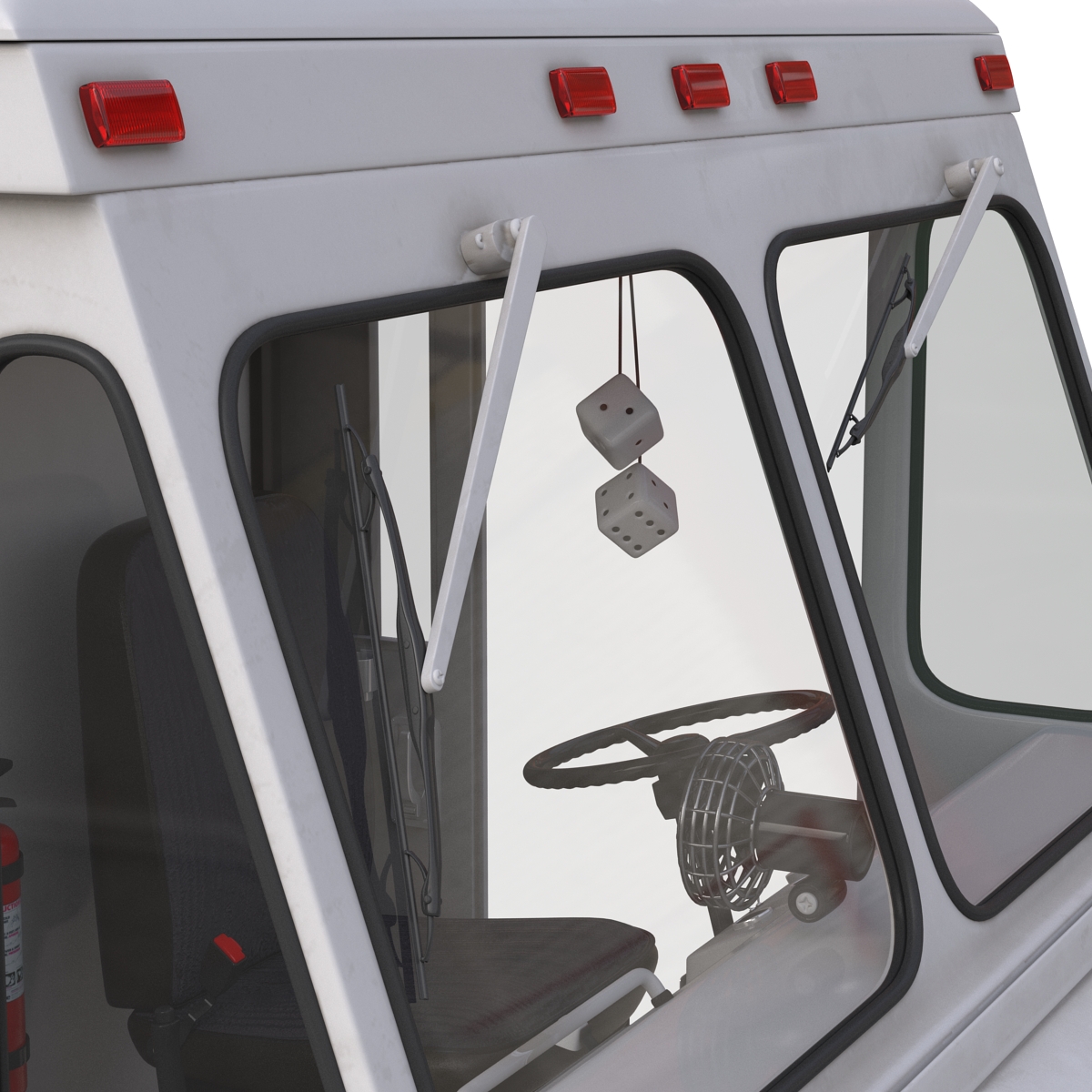 Post Office Truck Rigged 3D model