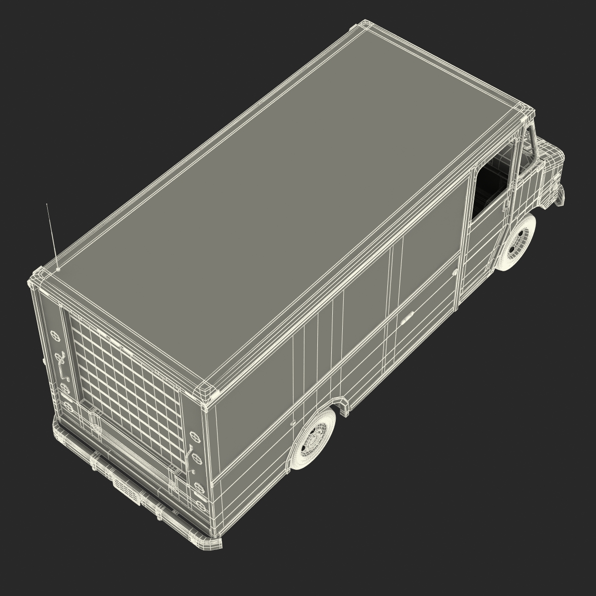 Post Office Truck Rigged 3D model