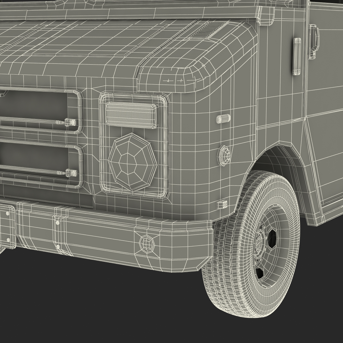 Post Office Truck Rigged 3D model