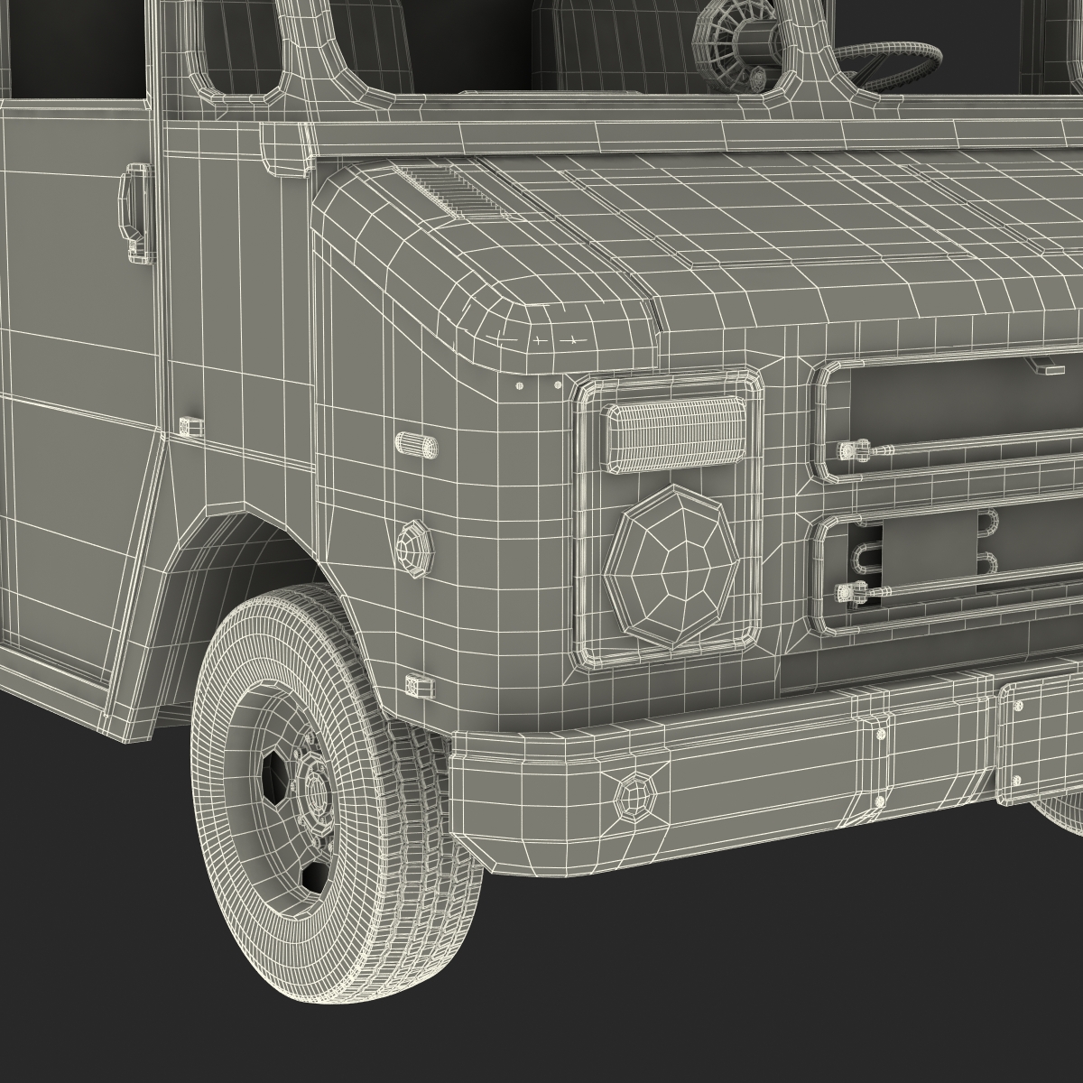 Post Office Truck Rigged 3D model