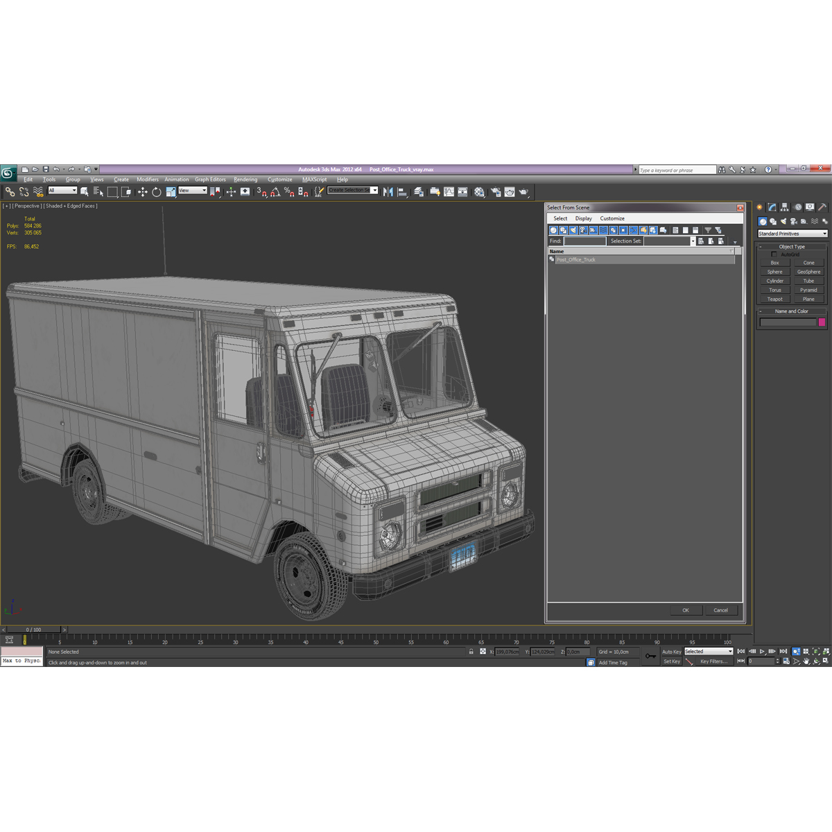 Post Office Truck 3D