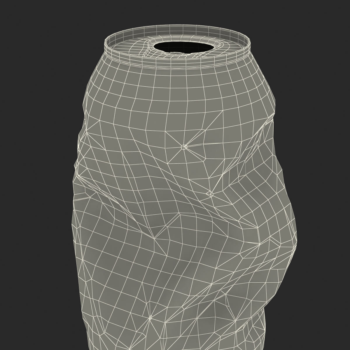 3D Crushed Soda Can Coca Cola