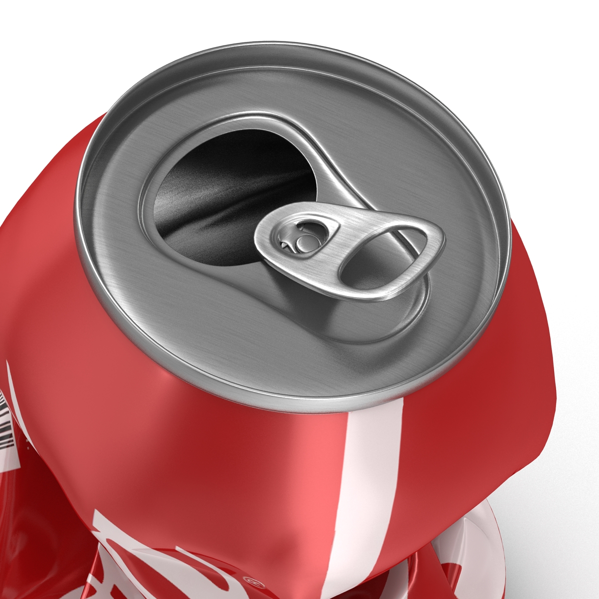 3D Crushed Soda Can 3 Coca Cola model