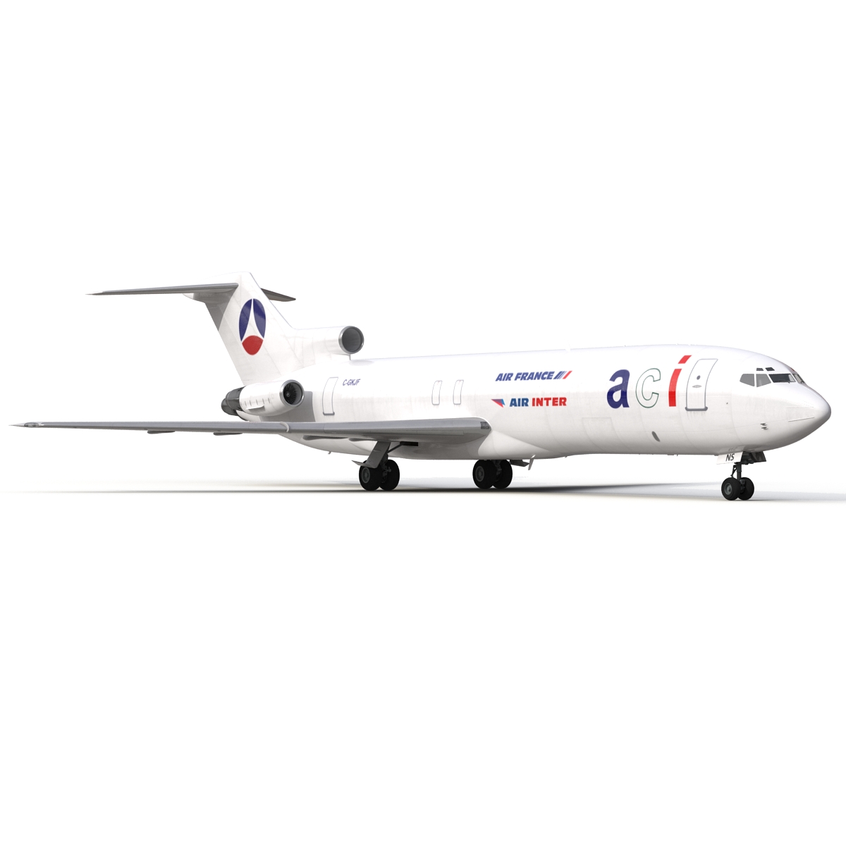 3D Boeing 727 200F Air France