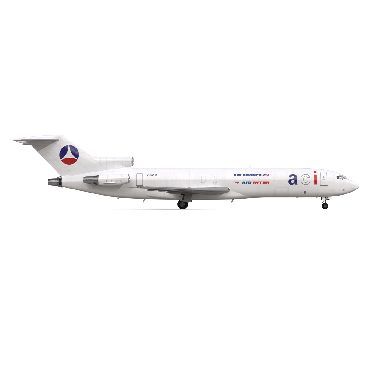 3D Boeing 727 200F Air France