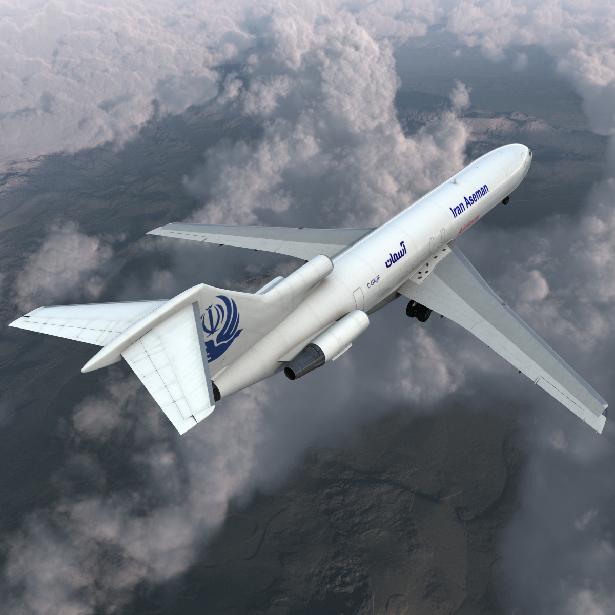 Boeing 727 200F Iran Aseman 3D