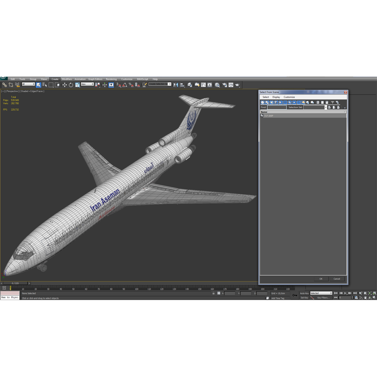 Boeing 727 200F Iran Aseman 3D