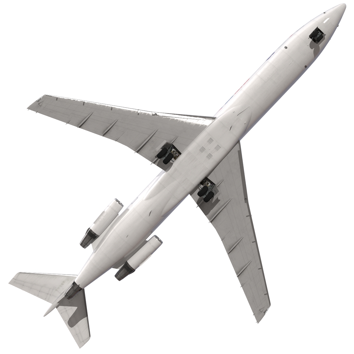 3D Boeing 727 200F Air France Rigged model