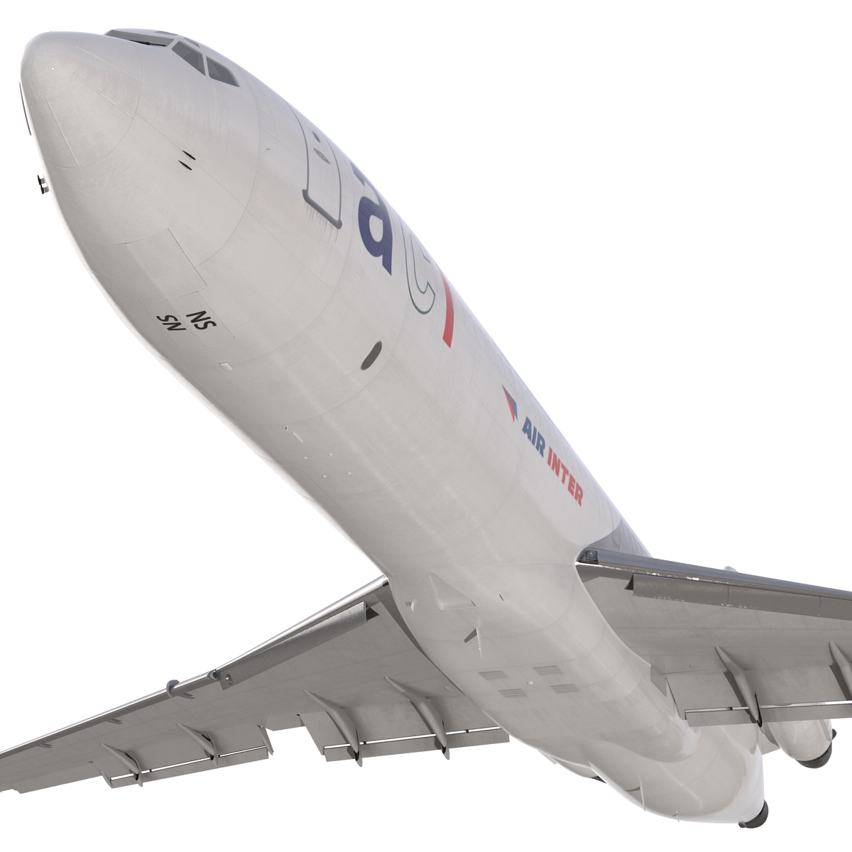 3D Boeing 727 200F Air France Rigged model