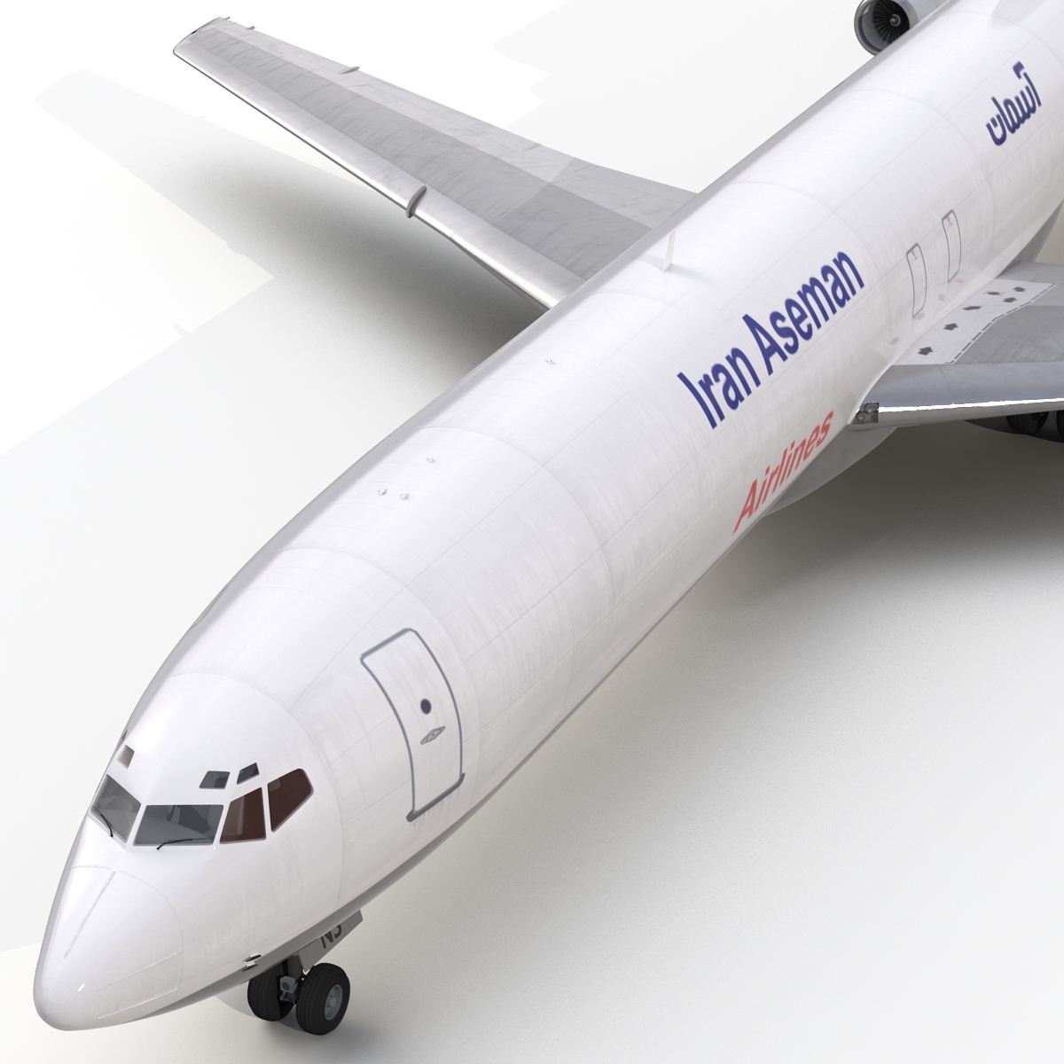 Boeing 727 200F Iran Aseman Rigged 3D model