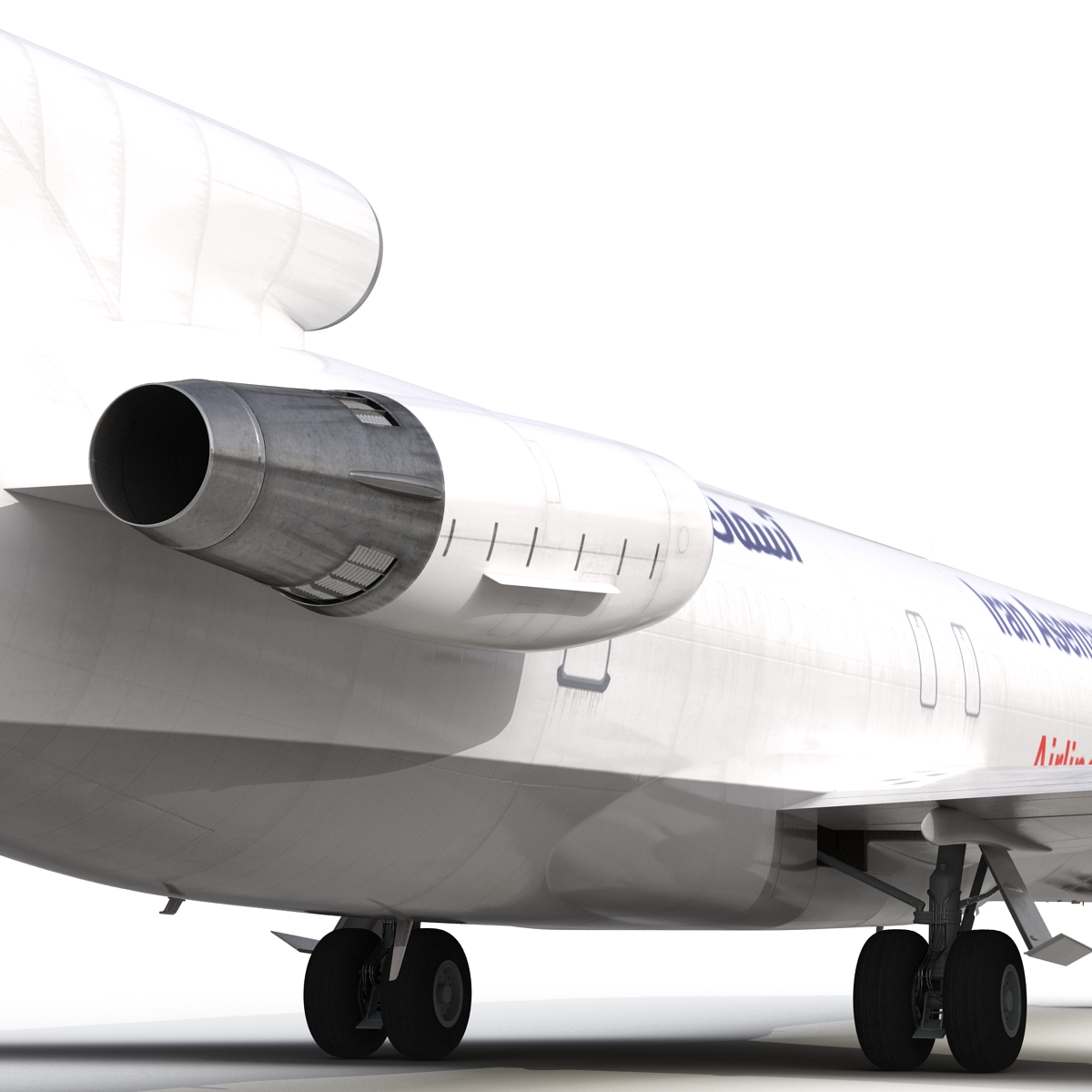 Boeing 727 200F Iran Aseman Rigged 3D model