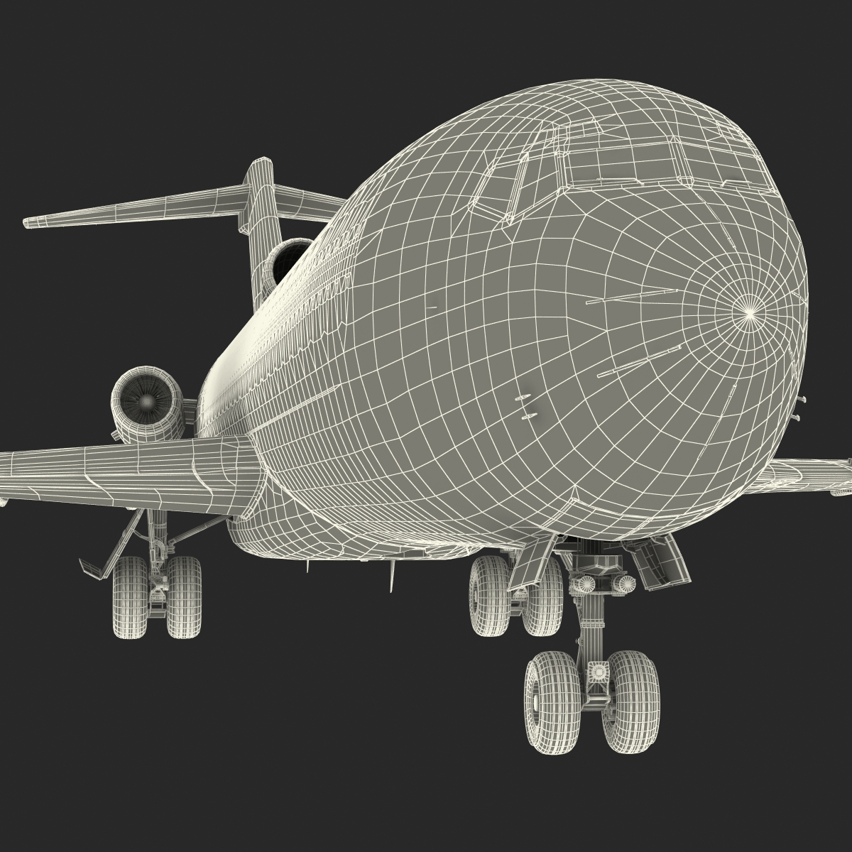 Boeing 727 200F Iran Aseman Rigged 3D model