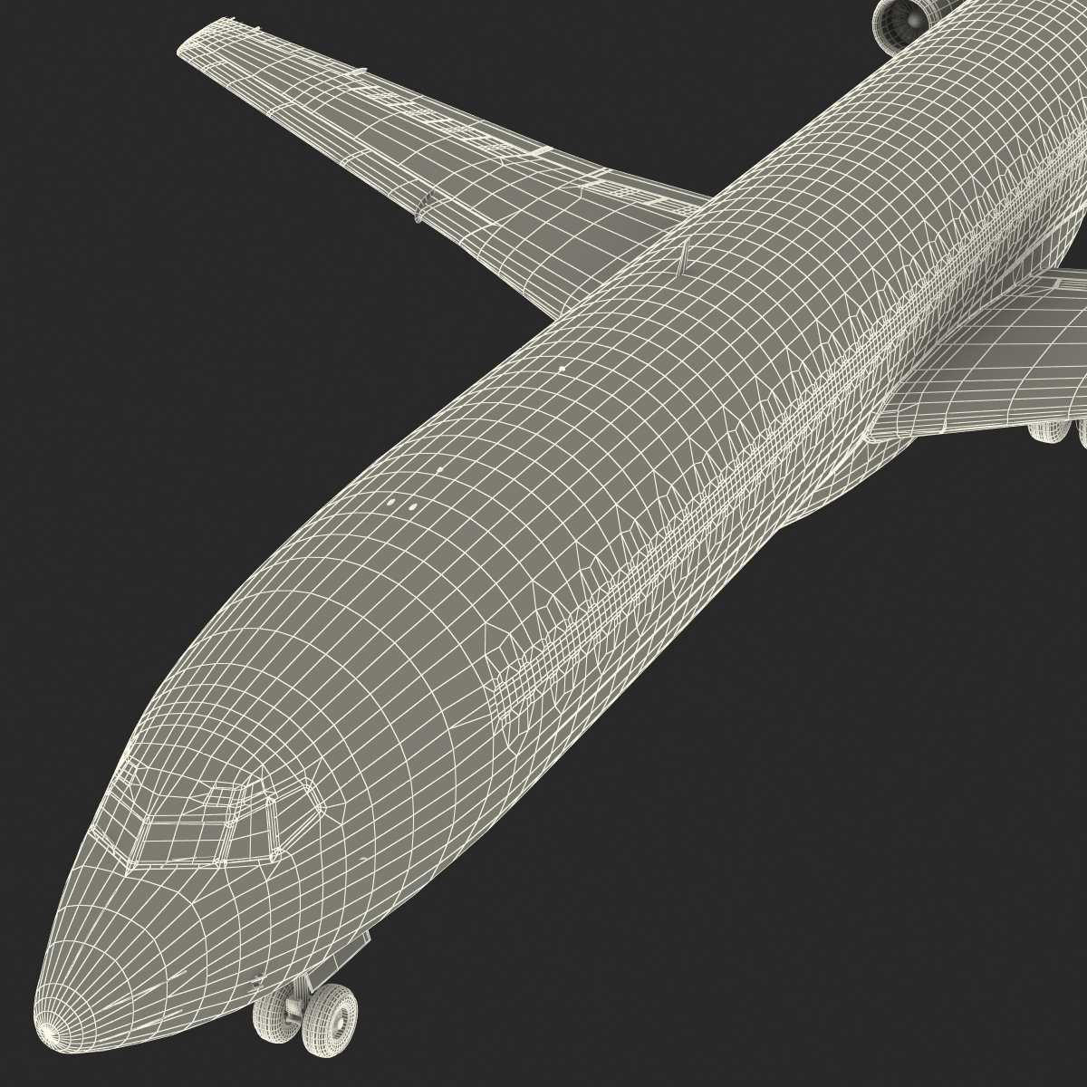 Boeing 727 200F Iran Aseman Rigged 3D model