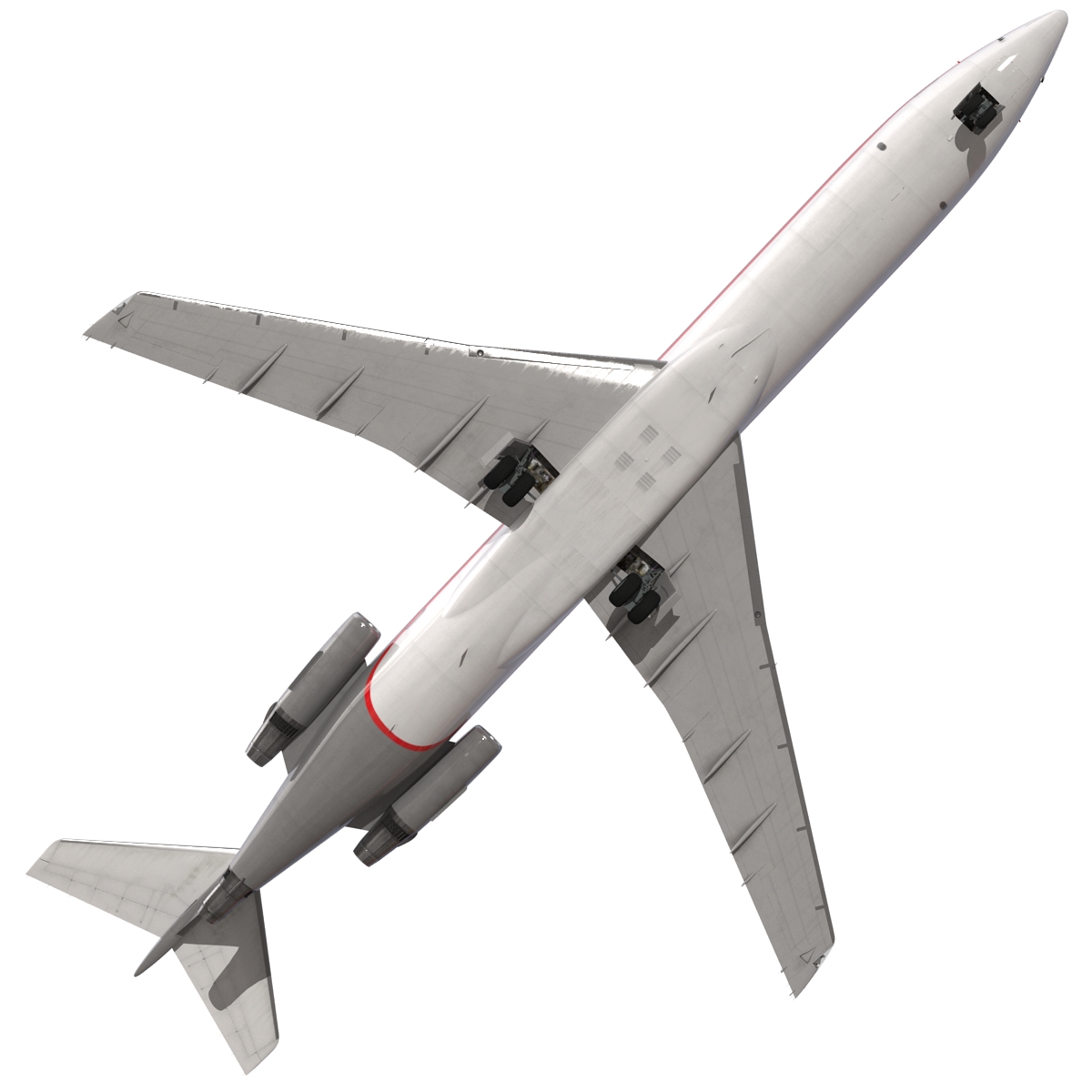 Boeing 727 200F Kalitta Air Rigged 3D model