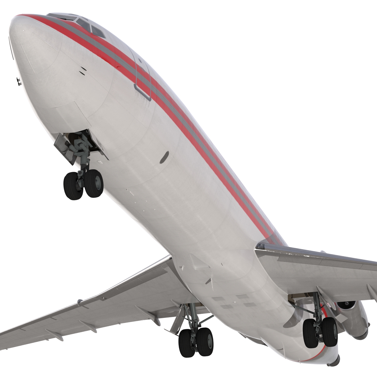 Boeing 727 200F Kalitta Air Rigged 3D model