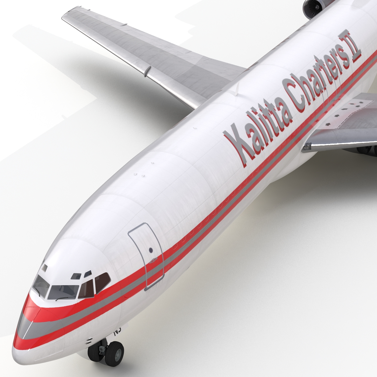 Boeing 727 200F Kalitta Air Rigged 3D model