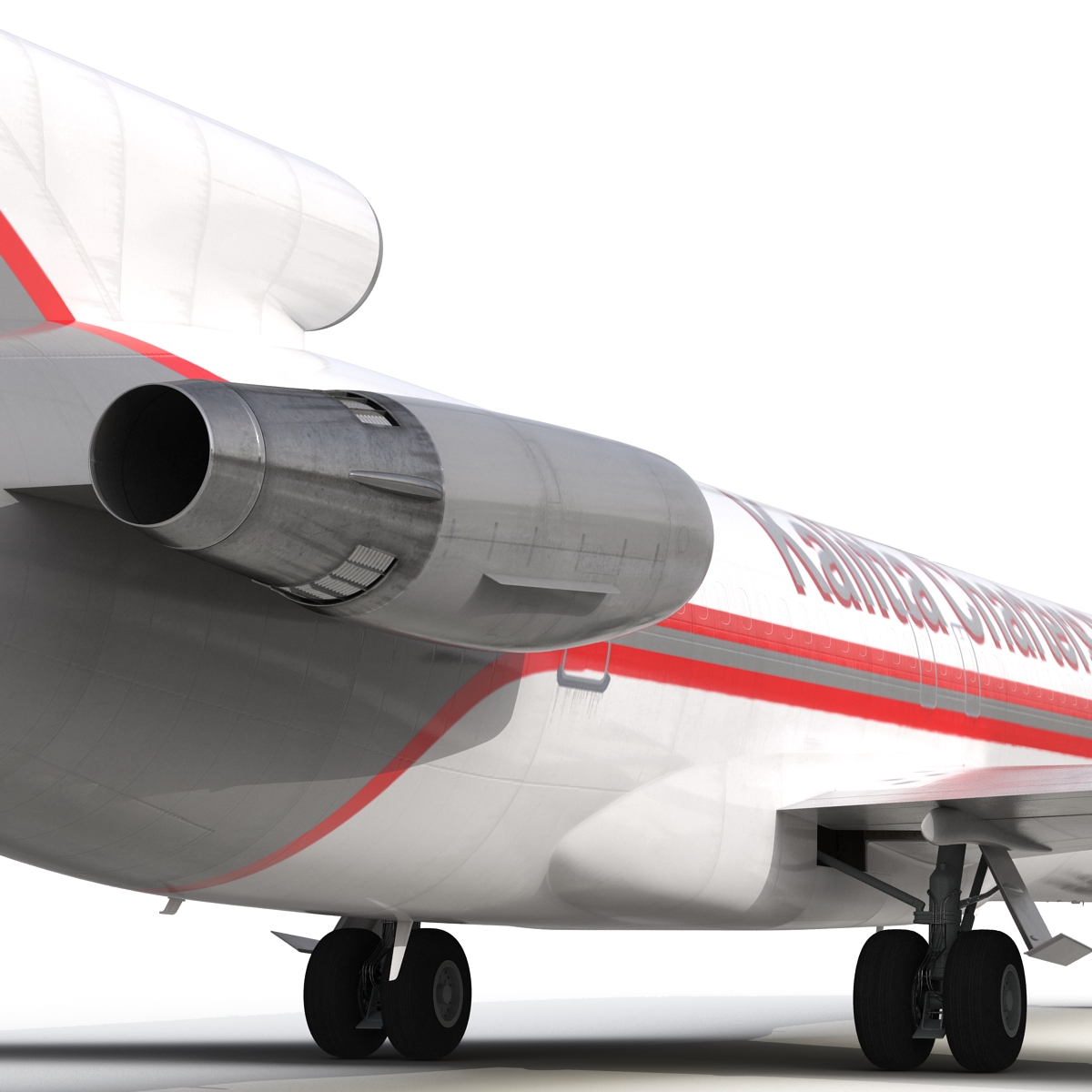 Boeing 727 200F Kalitta Air Rigged 3D model