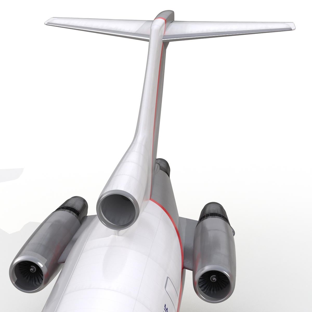 Boeing 727 200F Kalitta Air Rigged 3D model