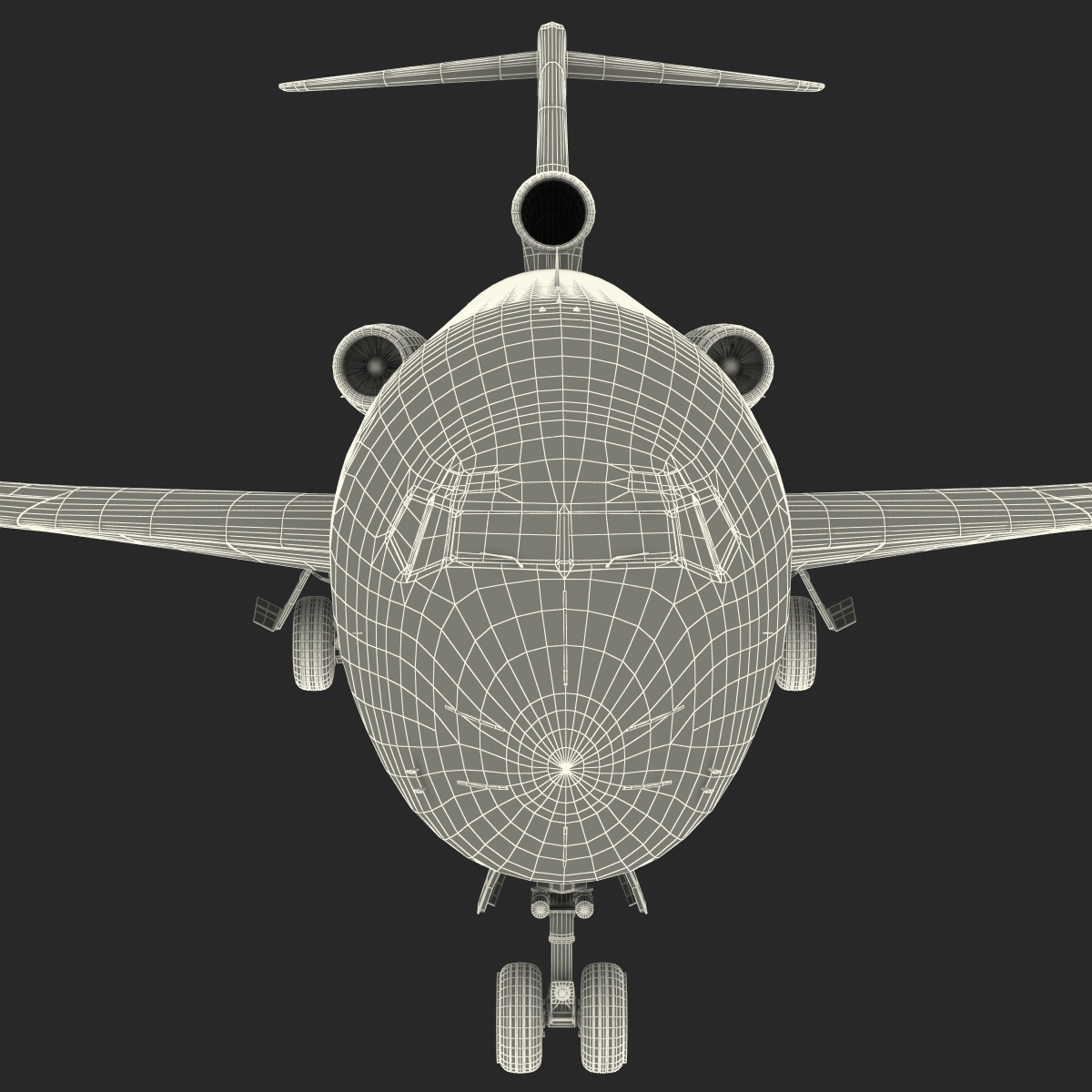 Boeing 727 200F Kalitta Air Rigged 3D model