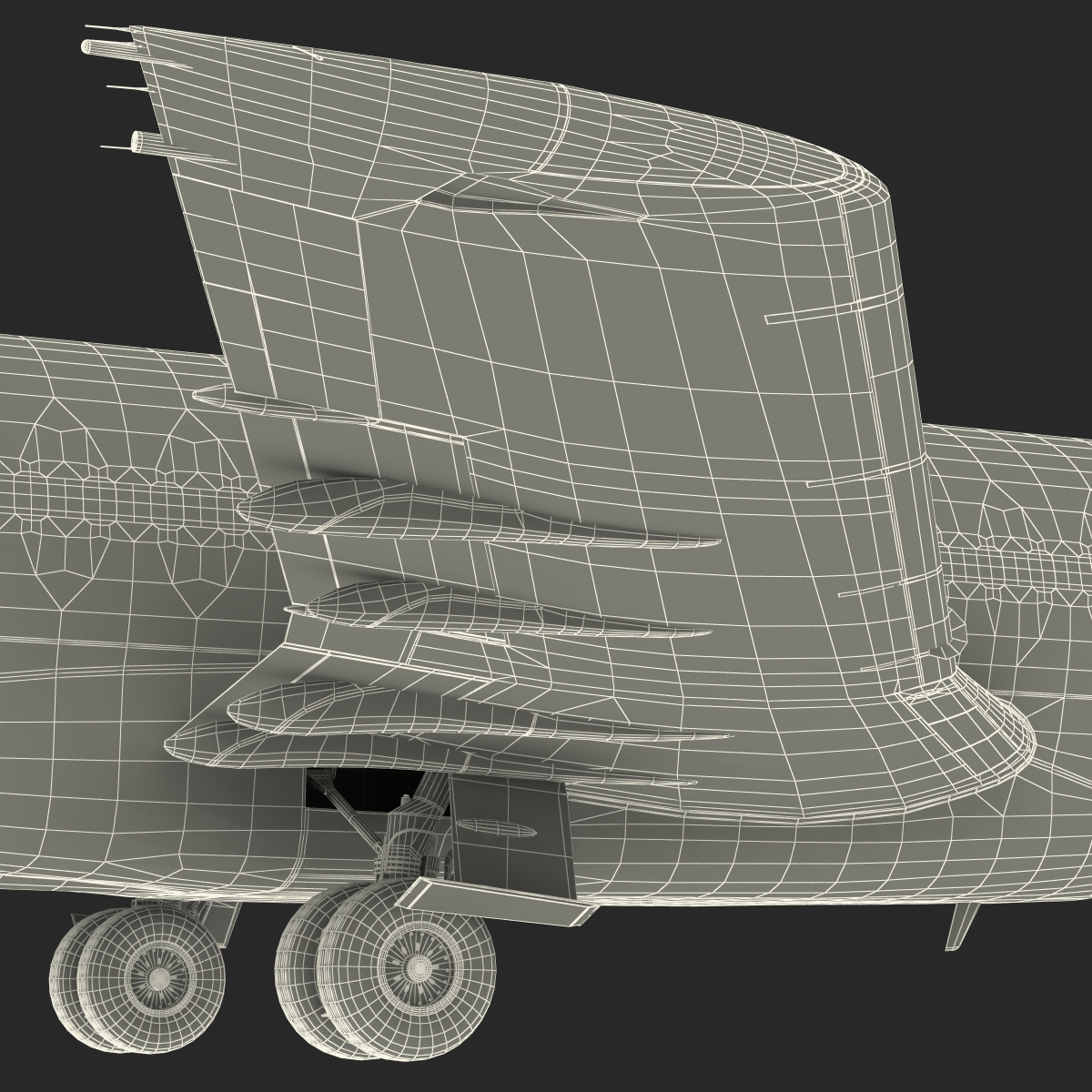 Boeing 727 200F Kalitta Air Rigged 3D model