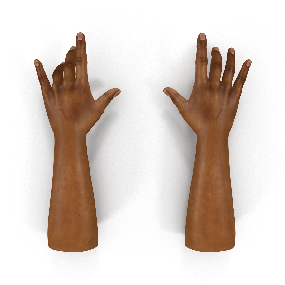 3D African Man Hands 3 Pose 3