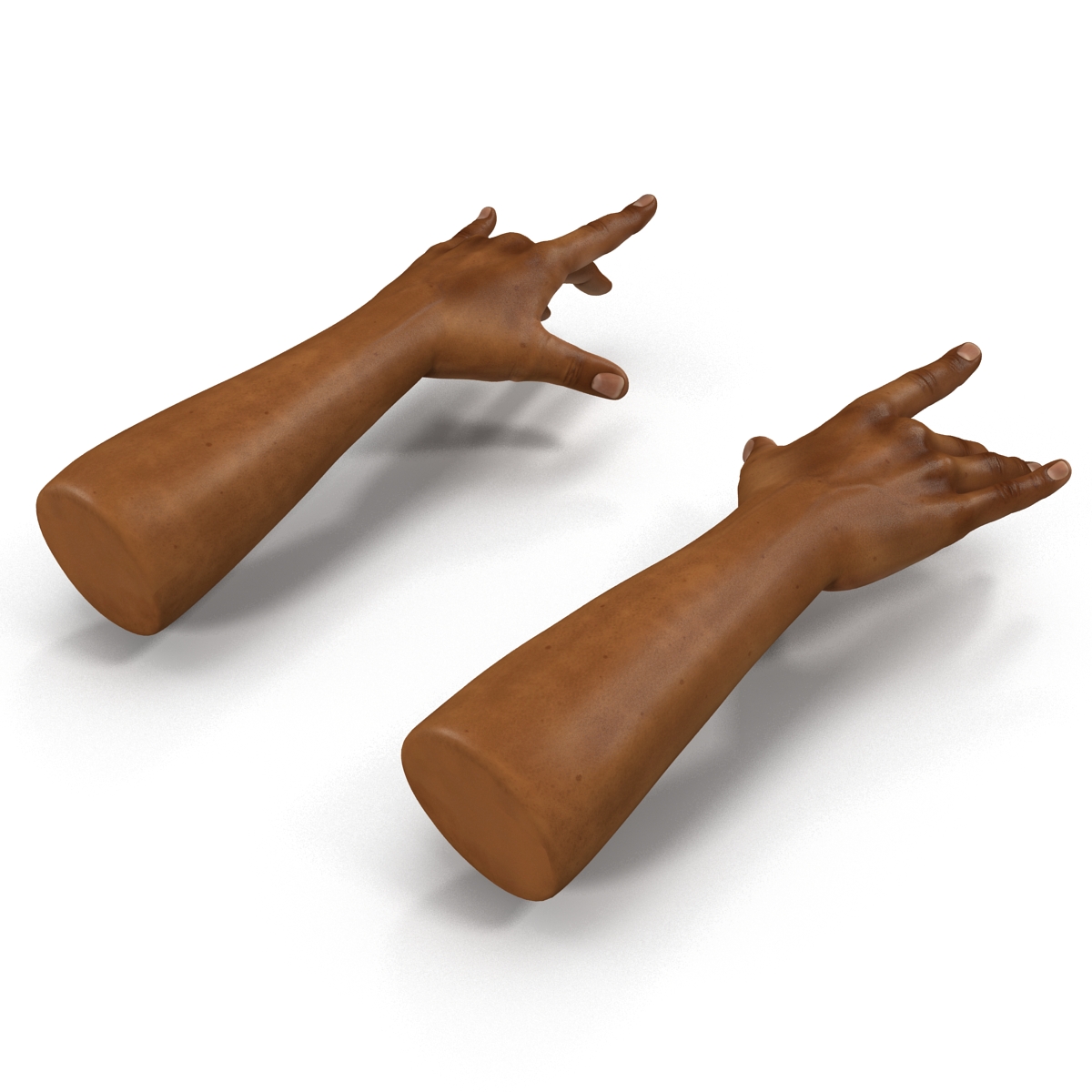 3D African Man Hands 3 Pose 3