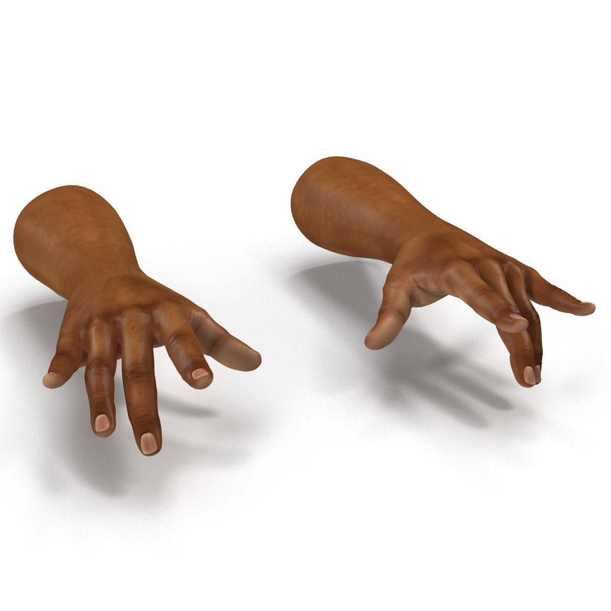 3D African Man Hands 3 Pose 3