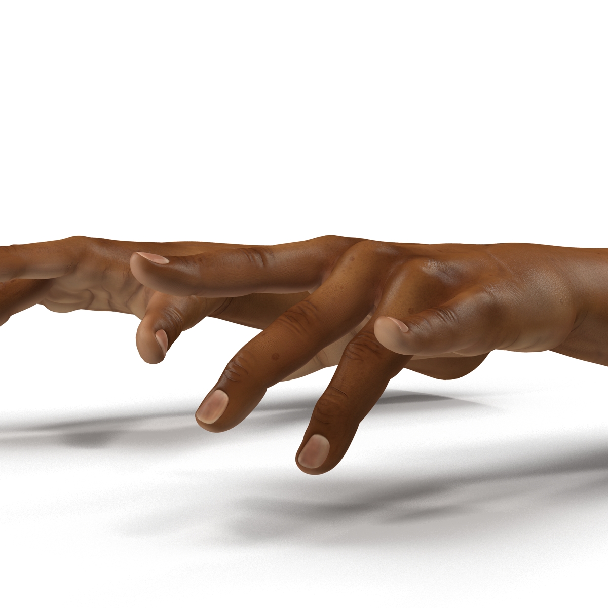 3D African Man Hands 3 Pose 3