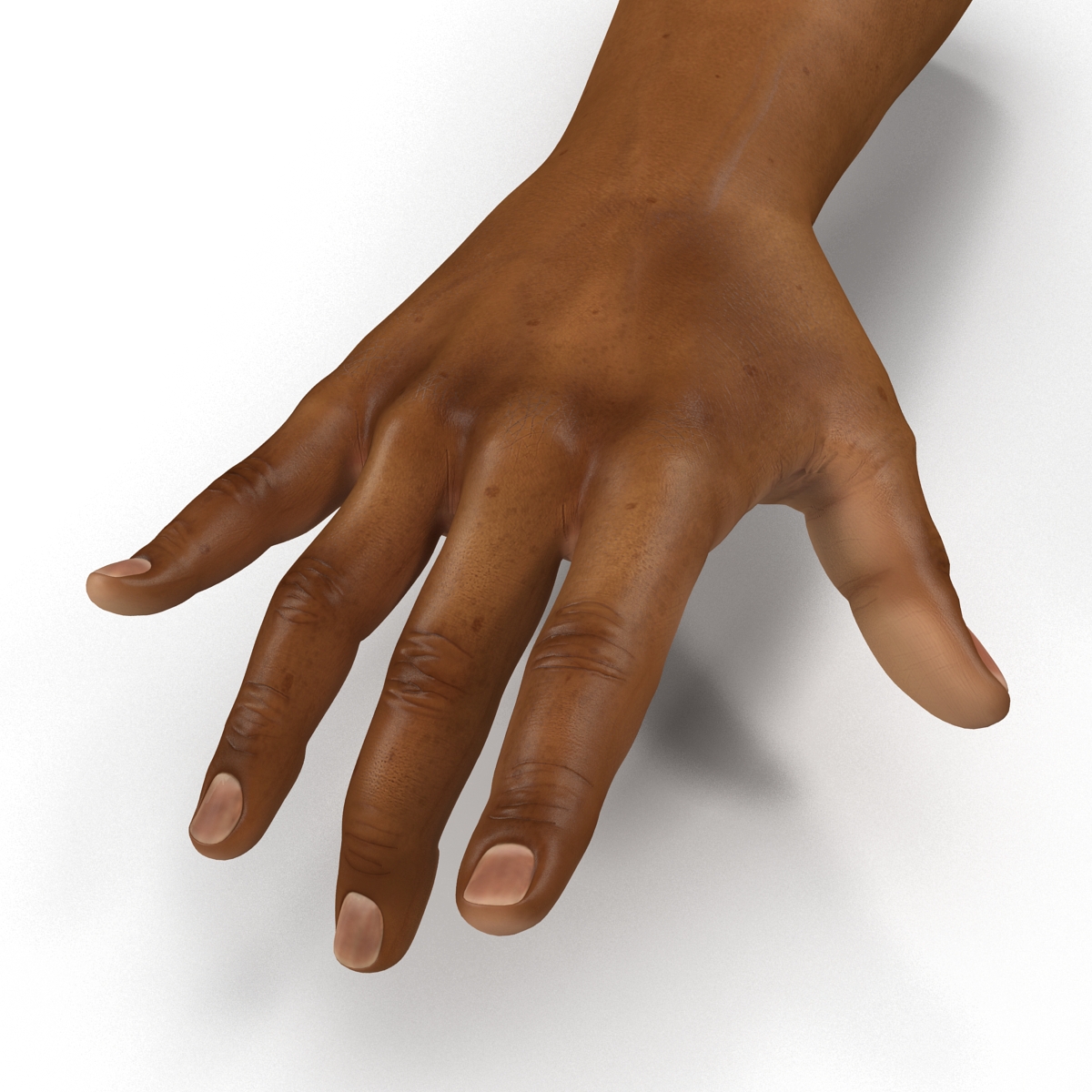 3D African Man Hands 3 Pose 3