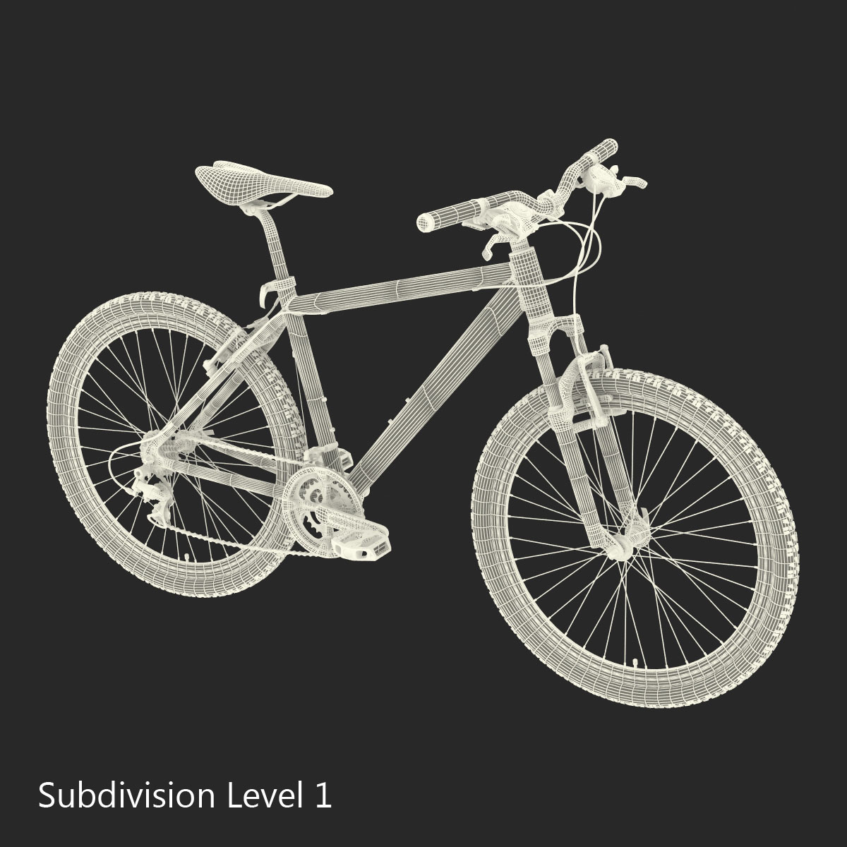 Mountain Bike Black 3D model