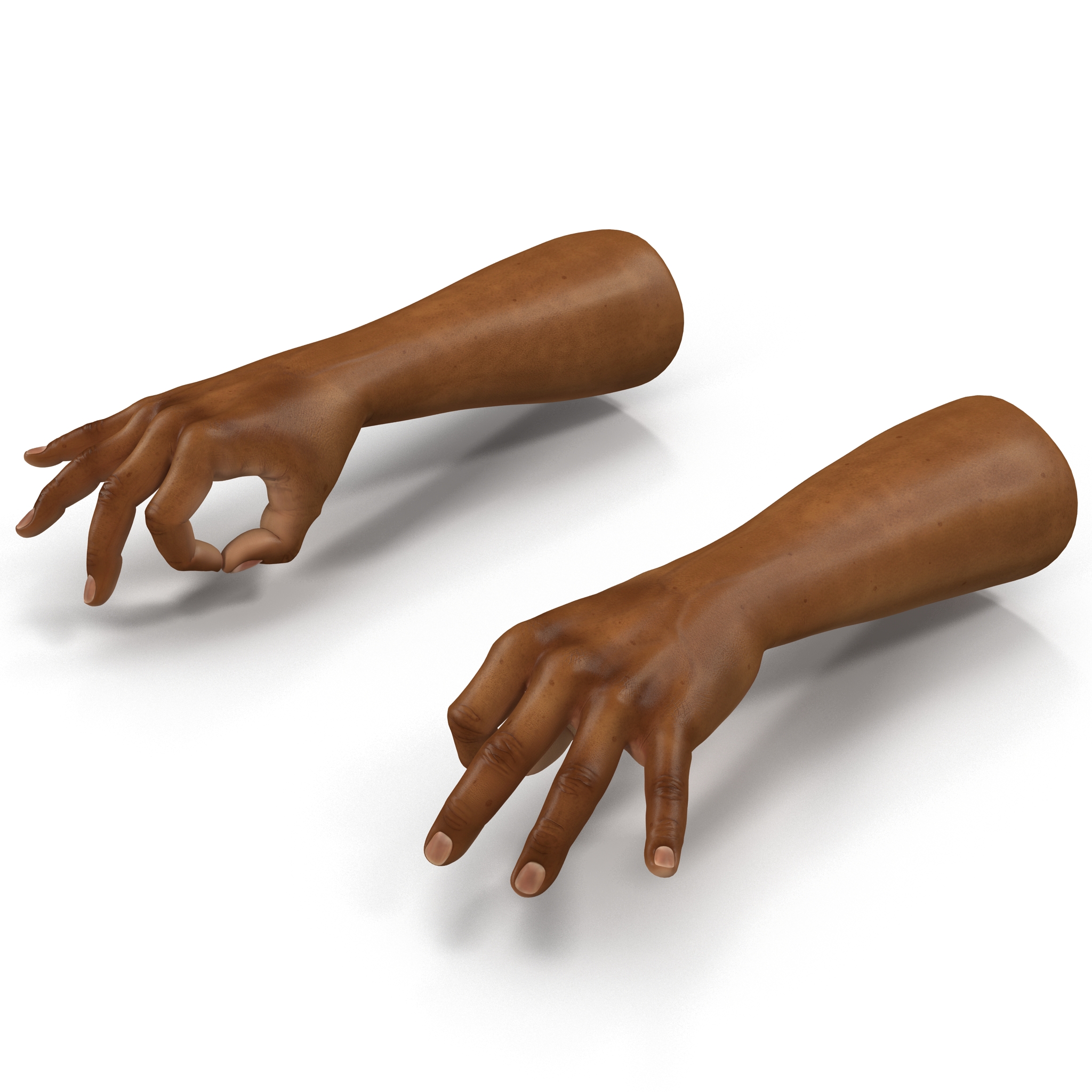 3D African Man Hands 3 Pose 5