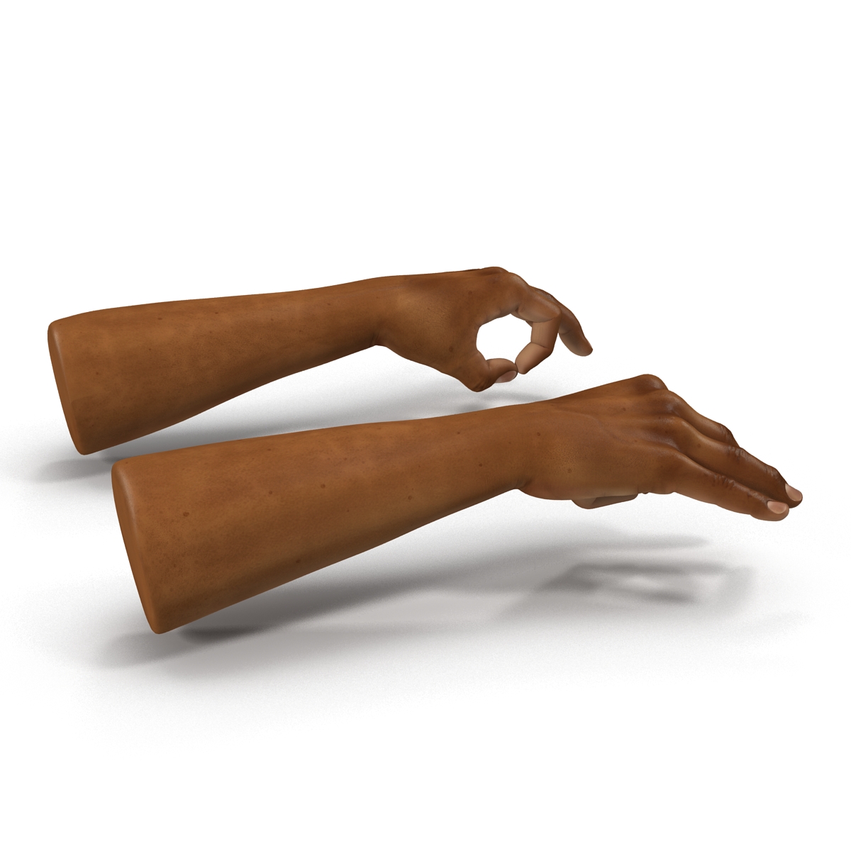 3D African Man Hands 3 Pose 5