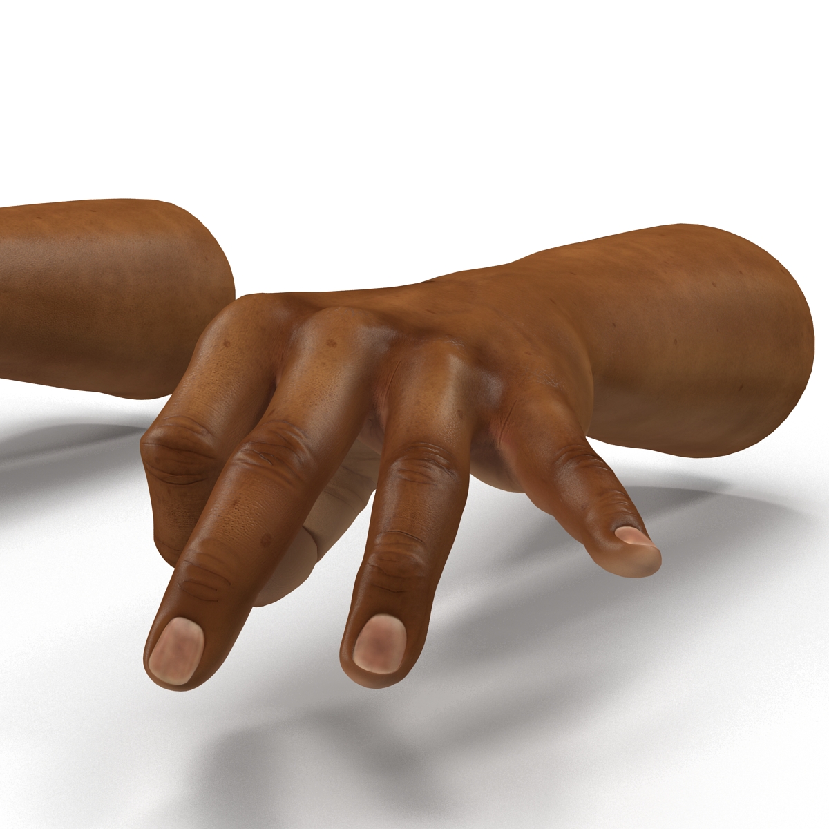 3D African Man Hands 3 Pose 5