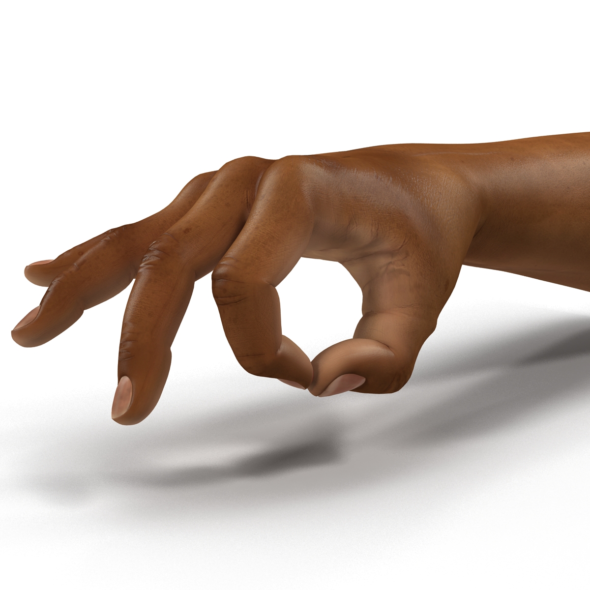 3D African Man Hands 3 Pose 5