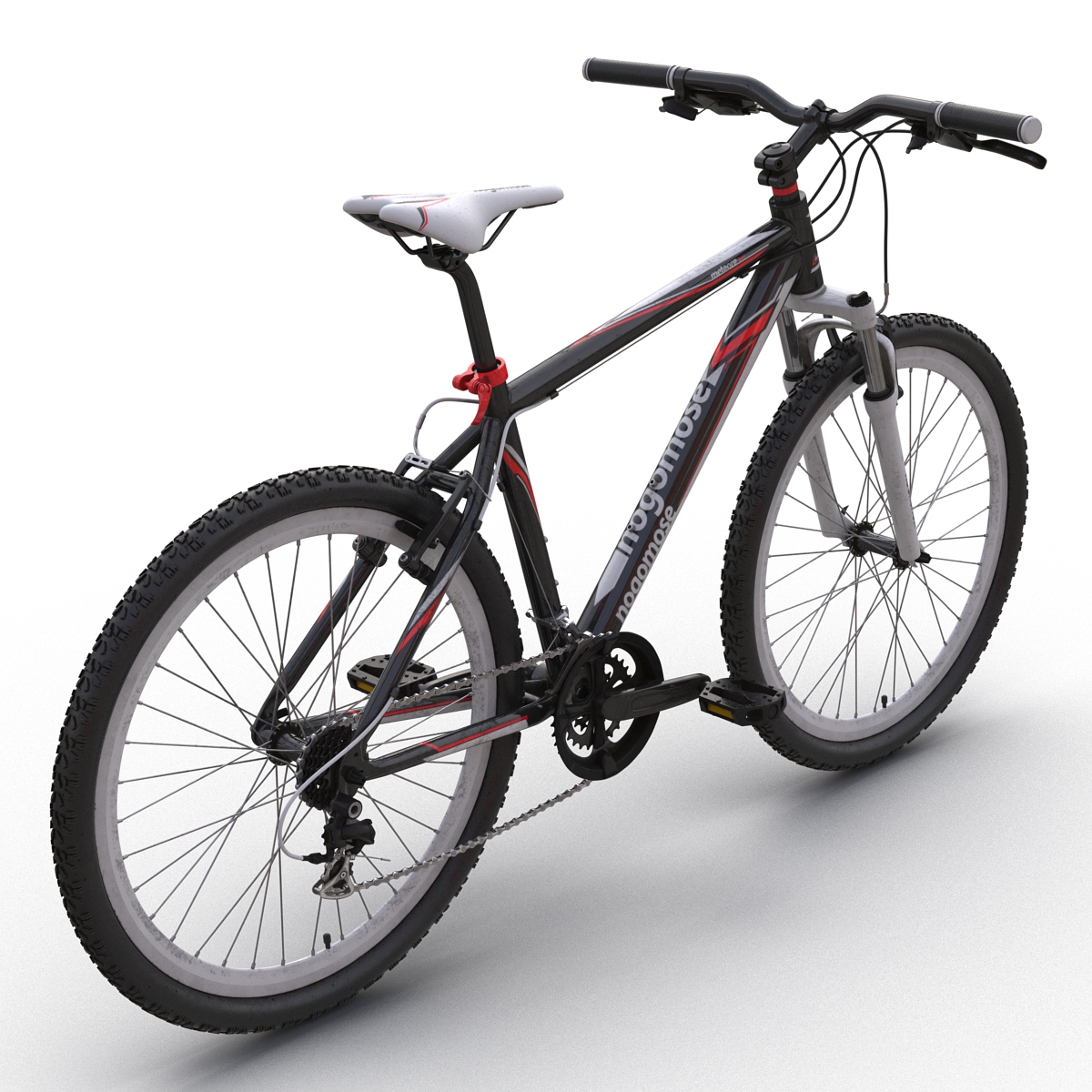 Mountain Bike Red Rigged 3D model