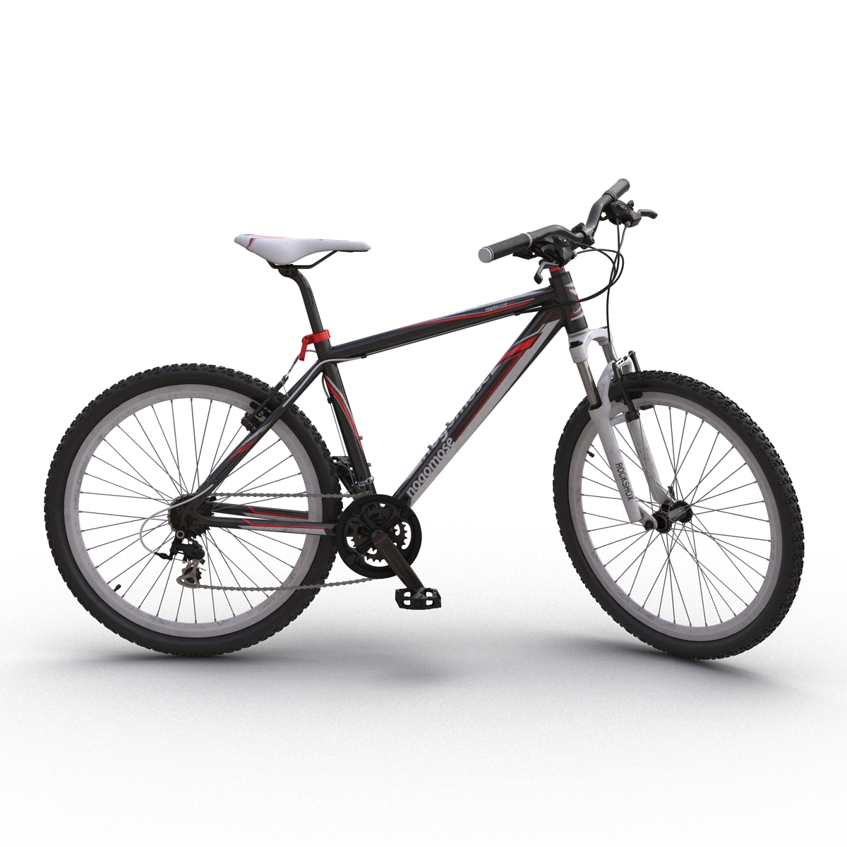 Mountain Bike Red Rigged 3D model