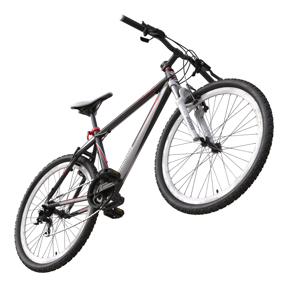 Mountain Bike Red Rigged 3D model