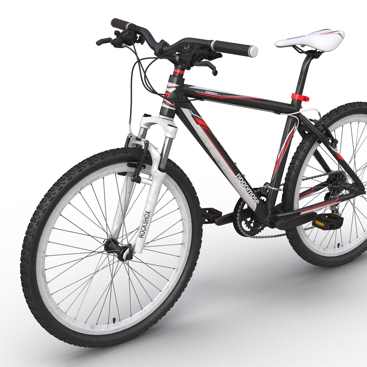 Mountain Bike Red Rigged 3D model