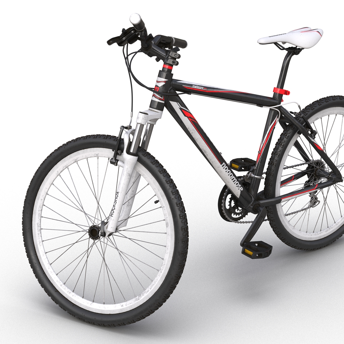 Mountain Bike Red Rigged 3D model