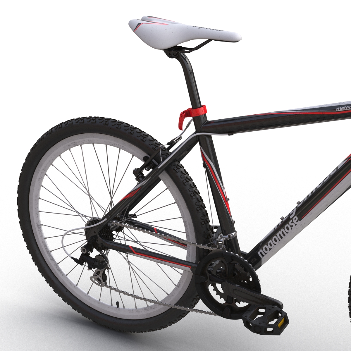 Mountain Bike Red Rigged 3D model