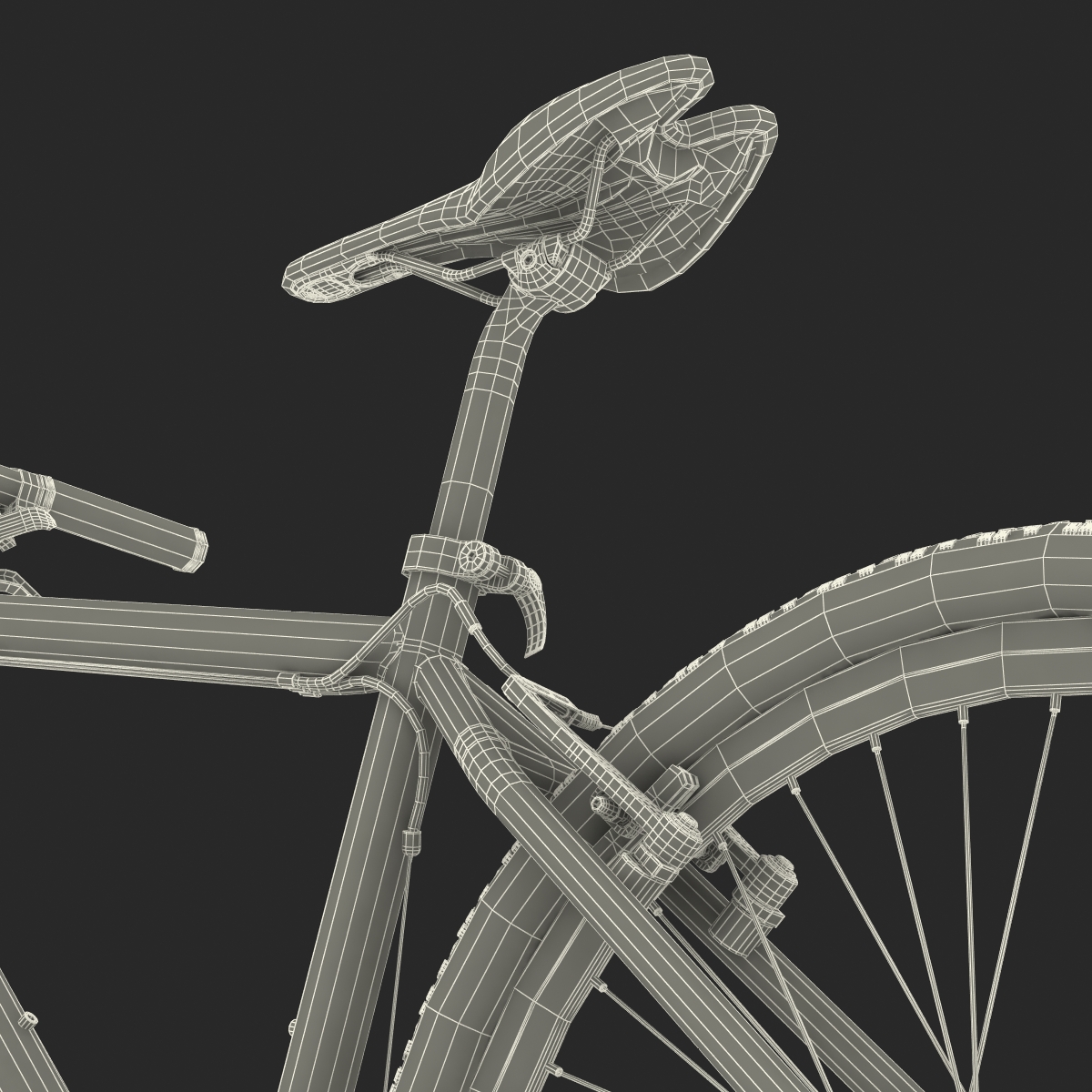 Mountain Bike Red Rigged 3D model