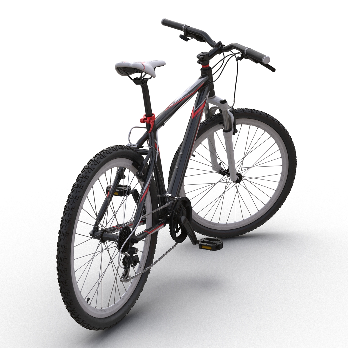 Mountain Bike Generic Red Rigged 3D