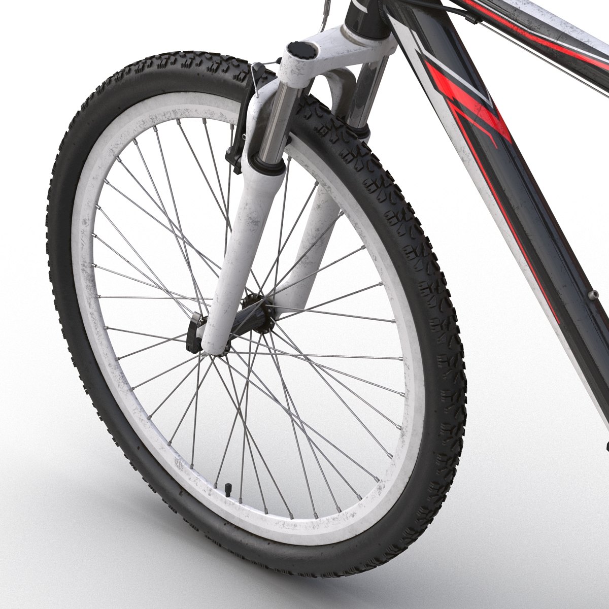 Mountain Bike Generic Red Rigged 3D