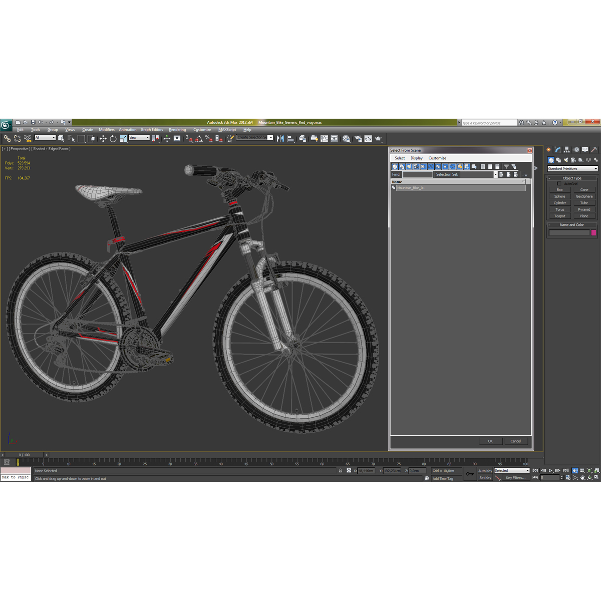 3D model Mountain Bike Generic Red